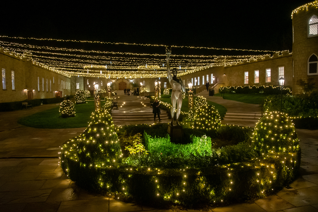 Christmas Lights in the Courtyard